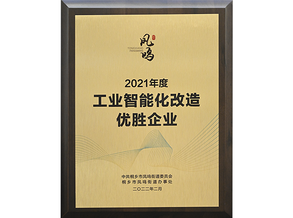 2021年度工業(yè)智能改造優(yōu)勝企業(yè)